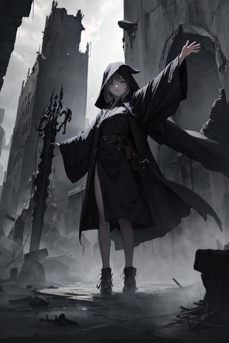 245358-1735583688-masterpiece, best quality, absurdres, perfect anatomy, medium close shot, 1girl, solo, black wizard robes, wizard, evil, arms ou.png